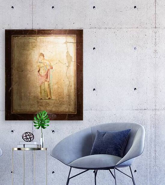 Italy Pompeii - Roman house interior antique fresco decoration by Paolo Modena
