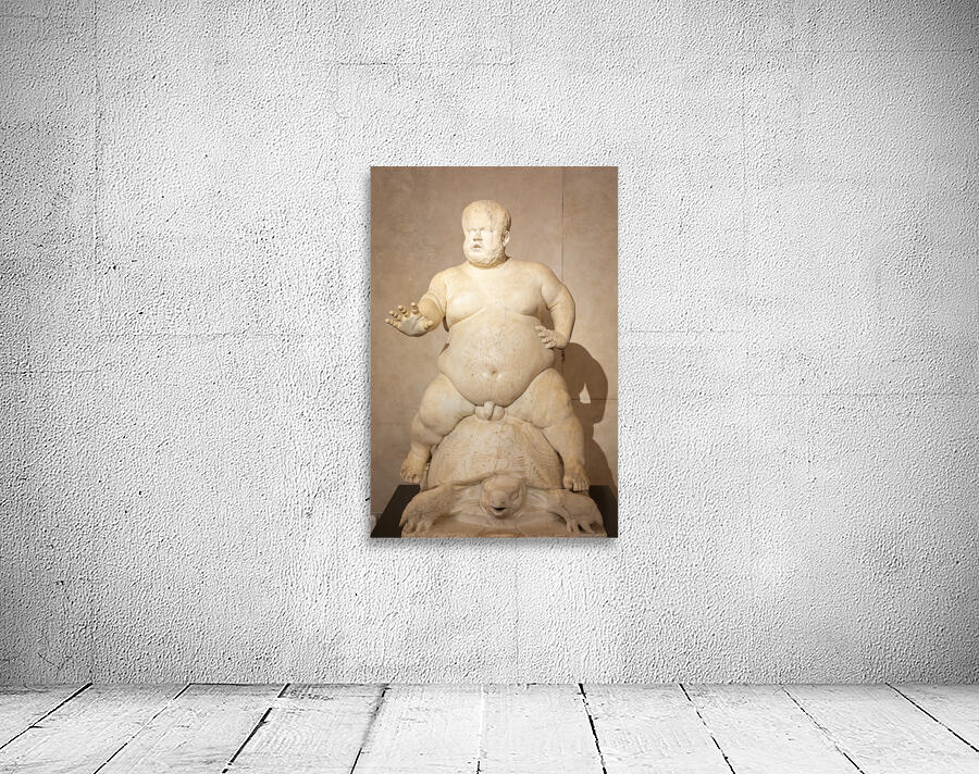 Morgante riding a tortoise marble statue by Valerio Cioli 1568 Wall Preview