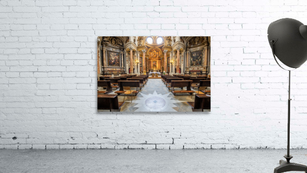 Antique baroque interior with vintage decoration. Royal Church o Wall Preview