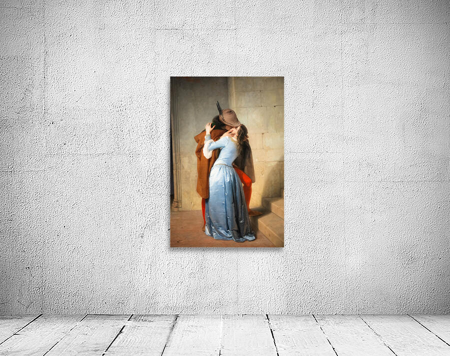 Milan Italy - Brera antique painting museum. The Kiss - Il Baci Wall Preview