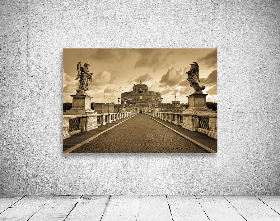 Rustic Rome Postcard Rome old postcard - vintage style retro texture by Paolo Modena Wall Art