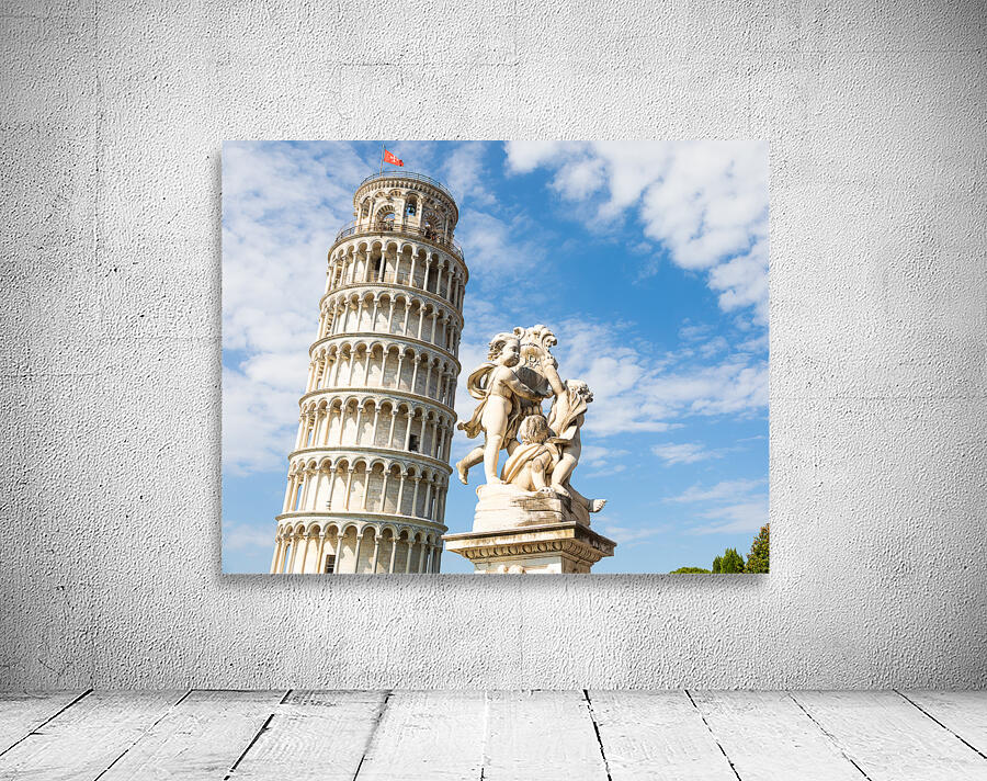 Pisa Italy - Famous Leaning Tower landmark with blue sky Renai Wall Preview