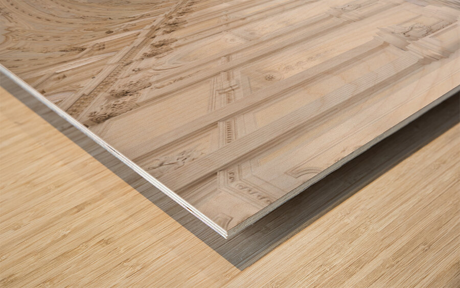 Reggia di Venaria Reale Italy - corridor perspective luxury ma Wood print