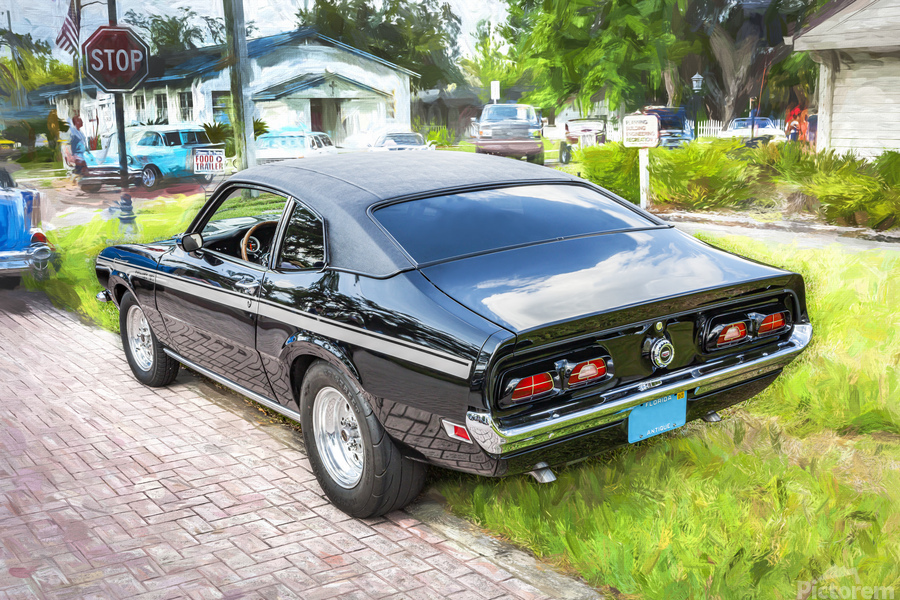 1974 Black Mercury Comet GT X106 by Rich Franco Wall Art