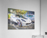 2017 White Chevrolet Corvette ZO6 X15 11 Acrylic Print