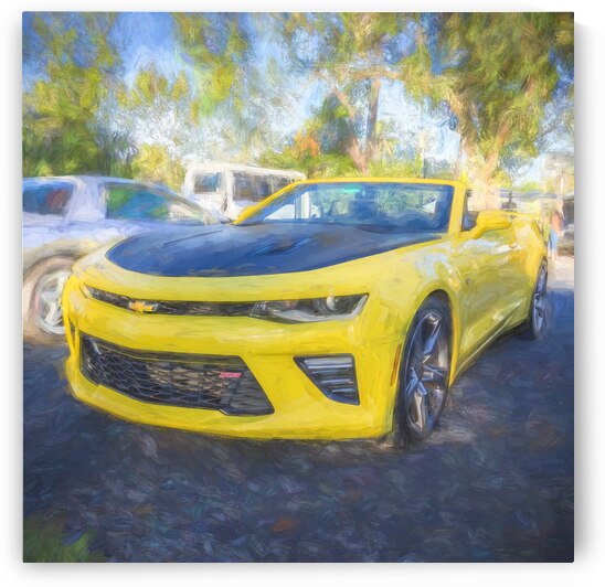  2018 Yellow Chevrolet Camaro SS Convertible X 2 by Rich Franco