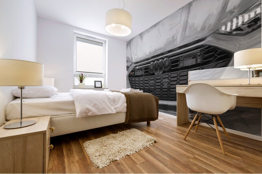 2022 Grey Audi RS6 Avant X 6 Mural print