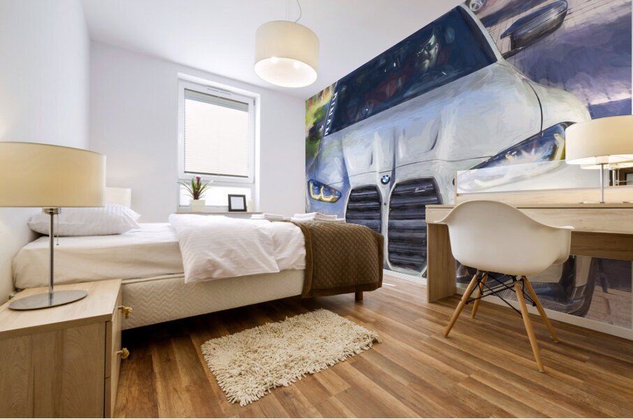 2023 Gray BMW M3 Competition X 5 Mural print