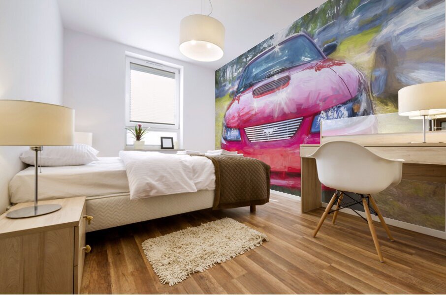 2004 Red Ford Mustang Mach 1 40th Anniversary X 7 Mural print