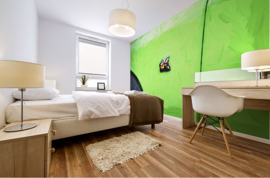 2020 Green Dodge Challenger Hemi RT Shaker X2 16 Mural print