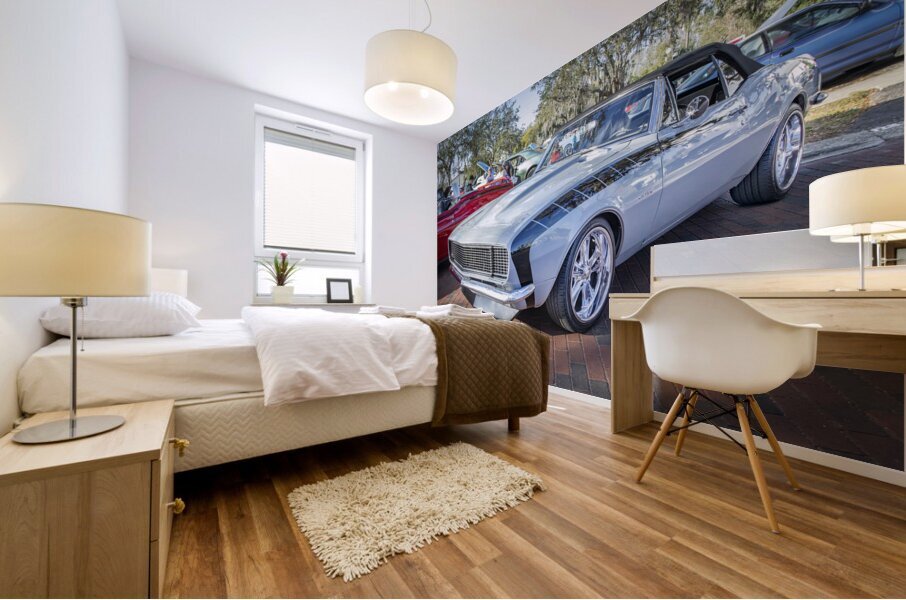 1967 Gray Camaro Restomod X1 3 Mural print