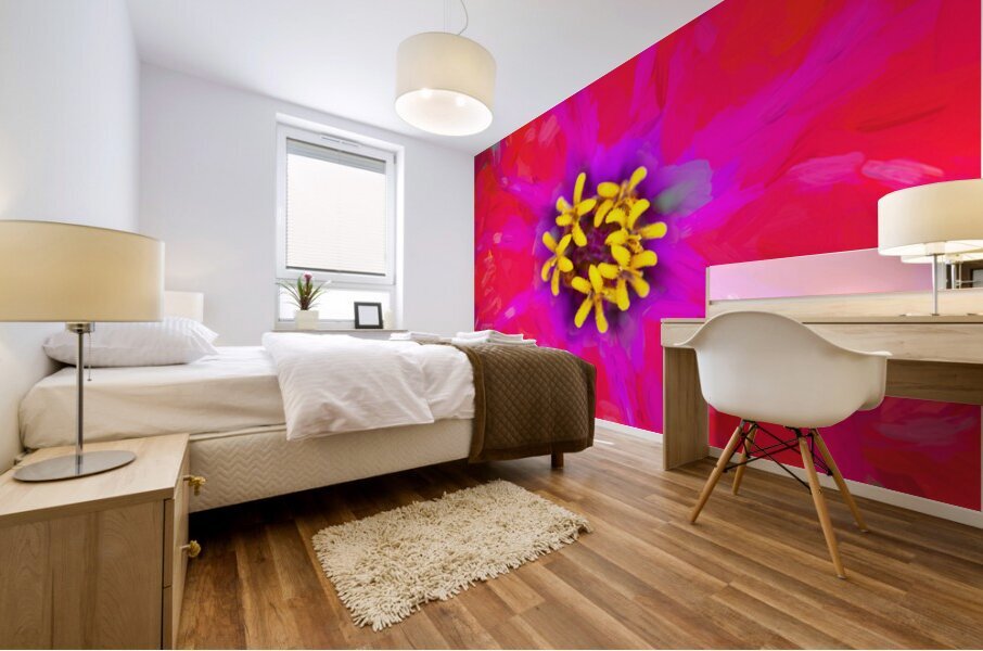 Zinnias Elegans X15 4 Mural print