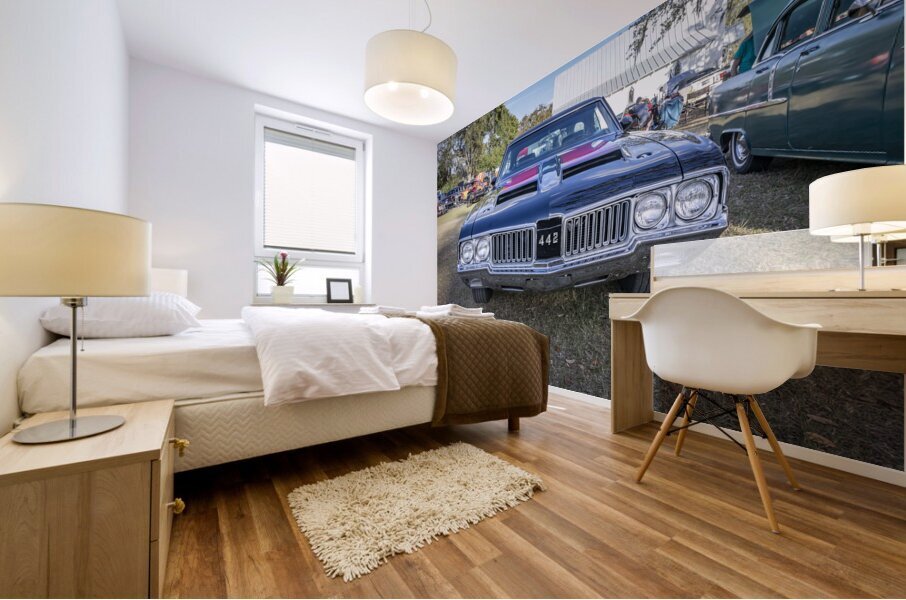 1970 Black Oldsmobile 442 W30 X 19 Mural print