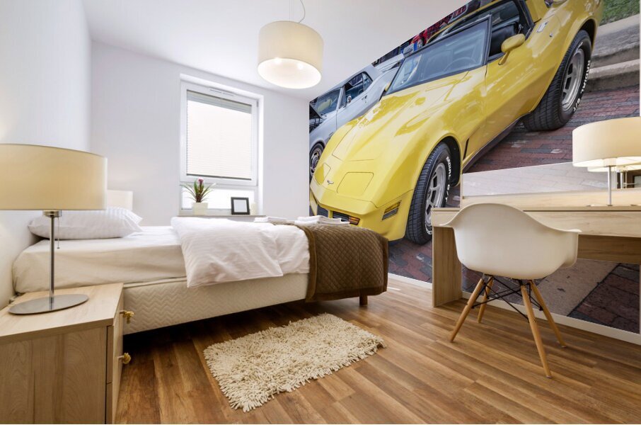 1980 Yellow C3 Chevrolet Corvette X 1 Mural print