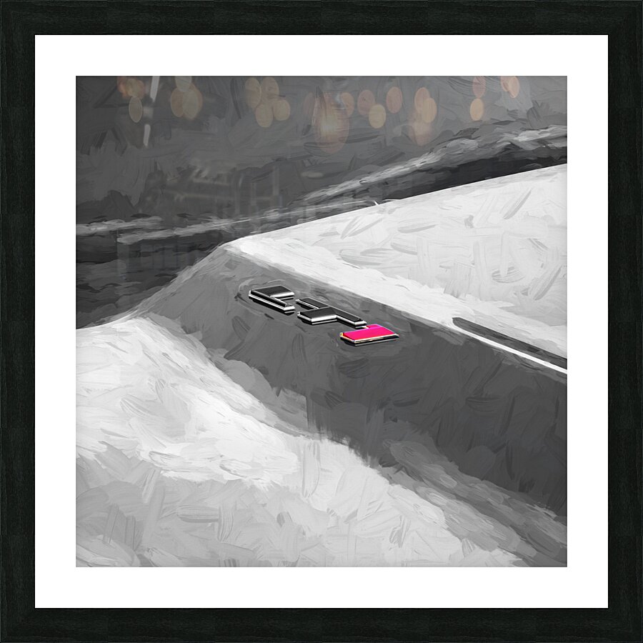 2019 Black Chevrolet Camaro LT1 SS X 3 Picture Frame print