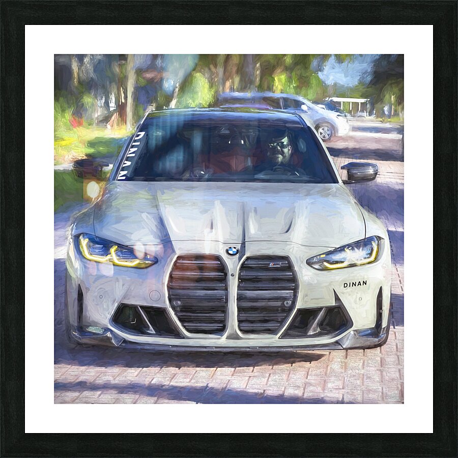 2023 Gray BMW M3 Competition X 5 Picture Frame print