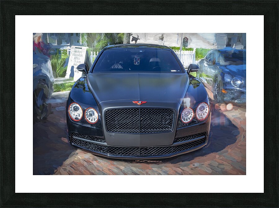 2014 Black Bentley Flying Spur X 2 Picture Frame print