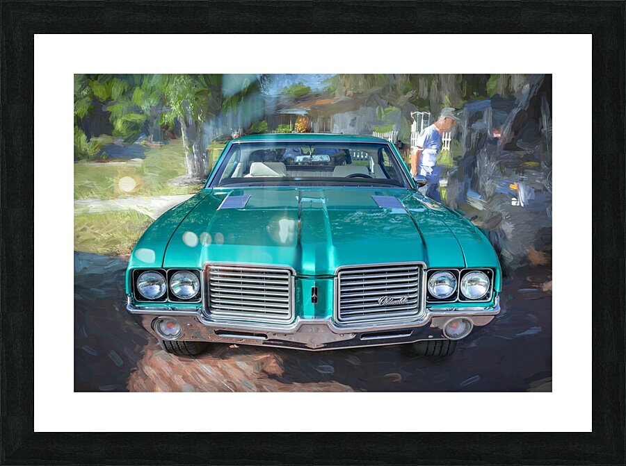 1972 Radiant Green Oldsmobile Cutlass X 6 Picture Frame print