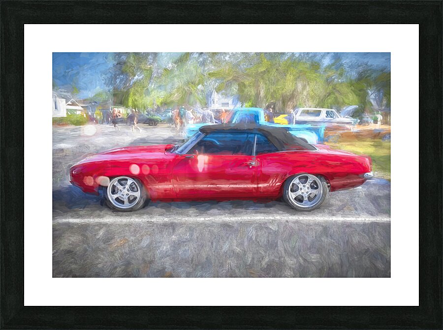 1969 Red Camaro Convertible X 11 Picture Frame print