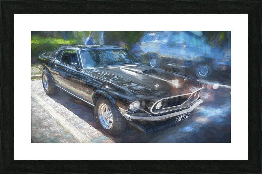 1969 Ford Mustang Fastback Mach 1 X 5 Picture Frame print