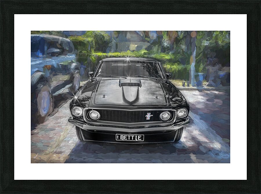 1969 Ford Mustang Fastback Mach 1 X 8 Picture Frame print