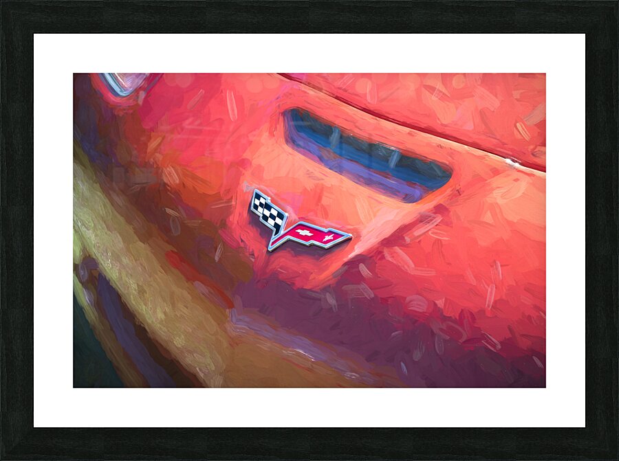 1986 Red C4 Chevrolet Corvette C4 X 6 Picture Frame print