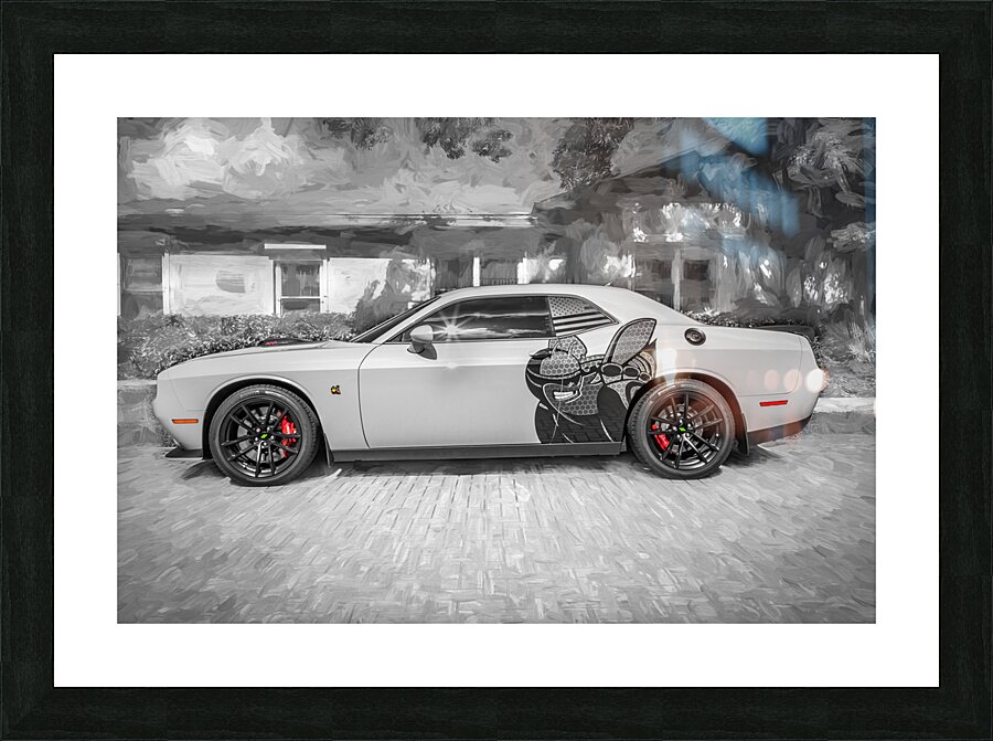 2020 Green Dodge Challenger Hemi RT Shaker X2 1 Picture Frame print