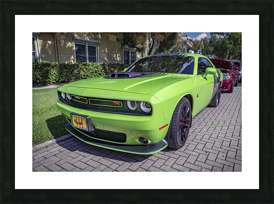 2020 Green Dodge Challenger Hemi RT Shaker X2 10 Picture Frame print