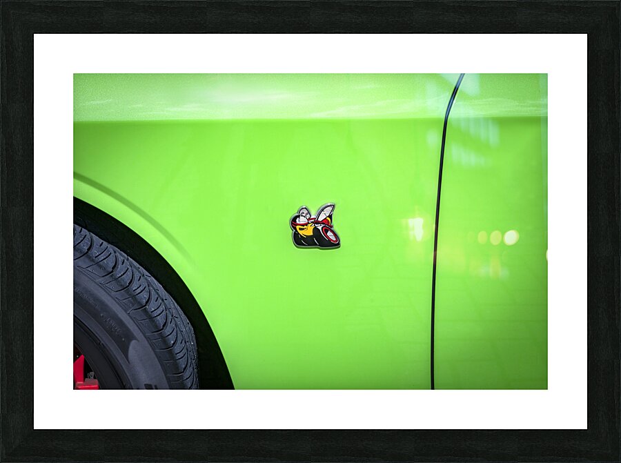 2020 Green Dodge Challenger Hemi RT Shaker X2 22 Picture Frame print