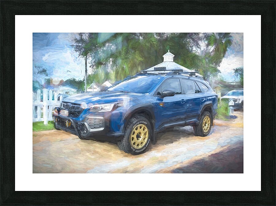2024 Blue Subaru Outback Wilderness X1 13 Picture Frame print