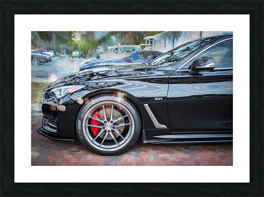 2018 Black Infiniti Q60 3.0T Coupe X1 1 Picture Frame print