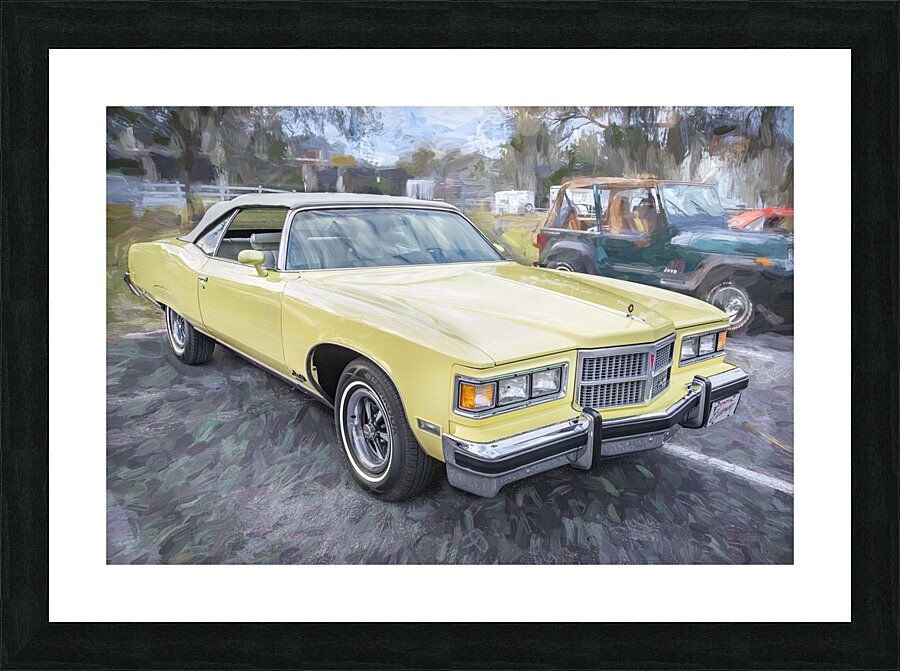 1975 Yellow Pontiac Grandville Brougham Convertible X1 10 Picture Frame print