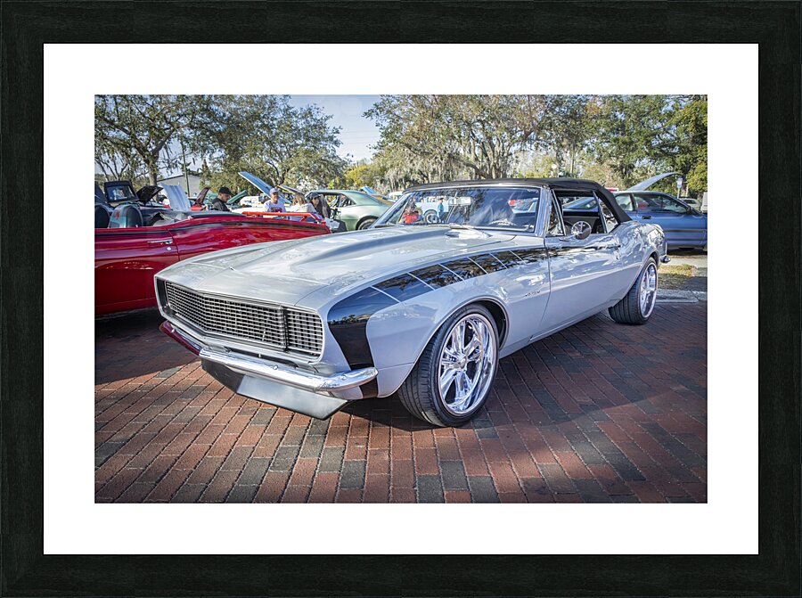 1967 Gray Camaro Restomod X1 3 Picture Frame print