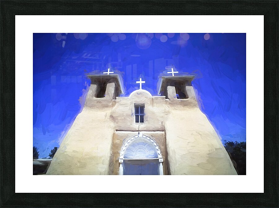 San Francisco de Asis Mission Church Taos Mission X101 Picture Frame print
