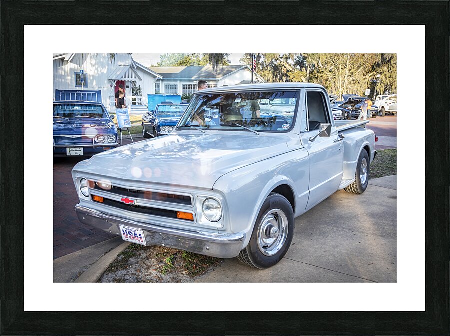 1967 Gray Chevrolet Stepside C10 Stepside Pickup Truck X11 7 Picture Frame print