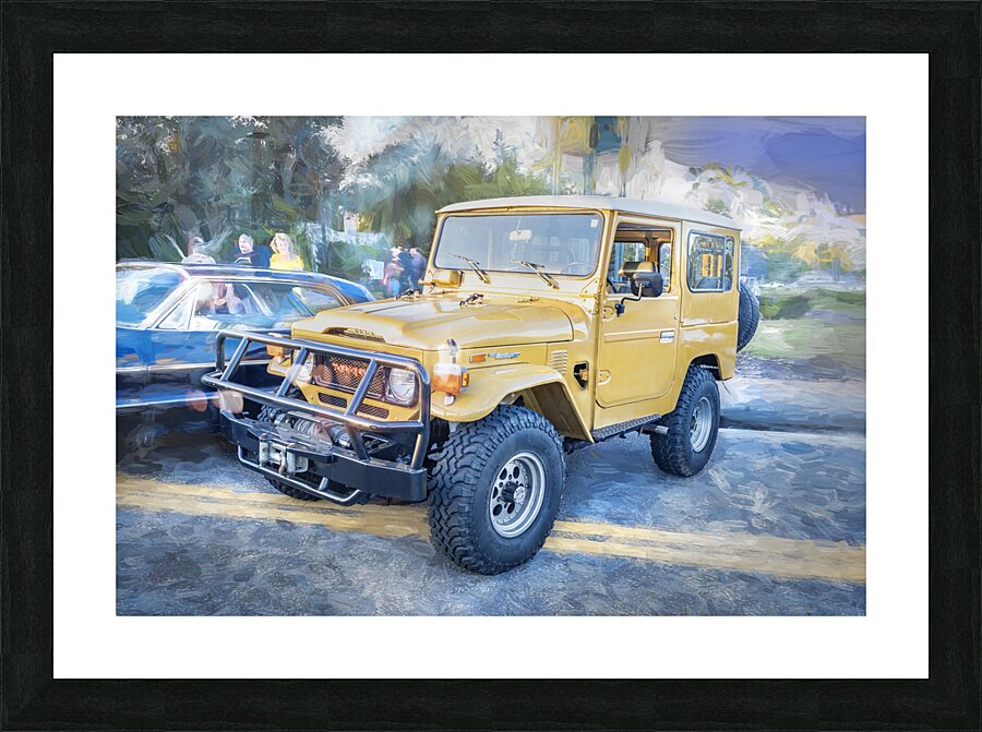 1978 Yellow Toyota Landcruiser X 5 Picture Frame print