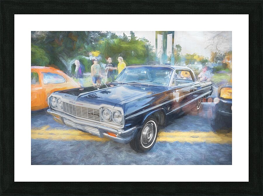 1964 Blue Chevrolet Impala X 1 Picture Frame print