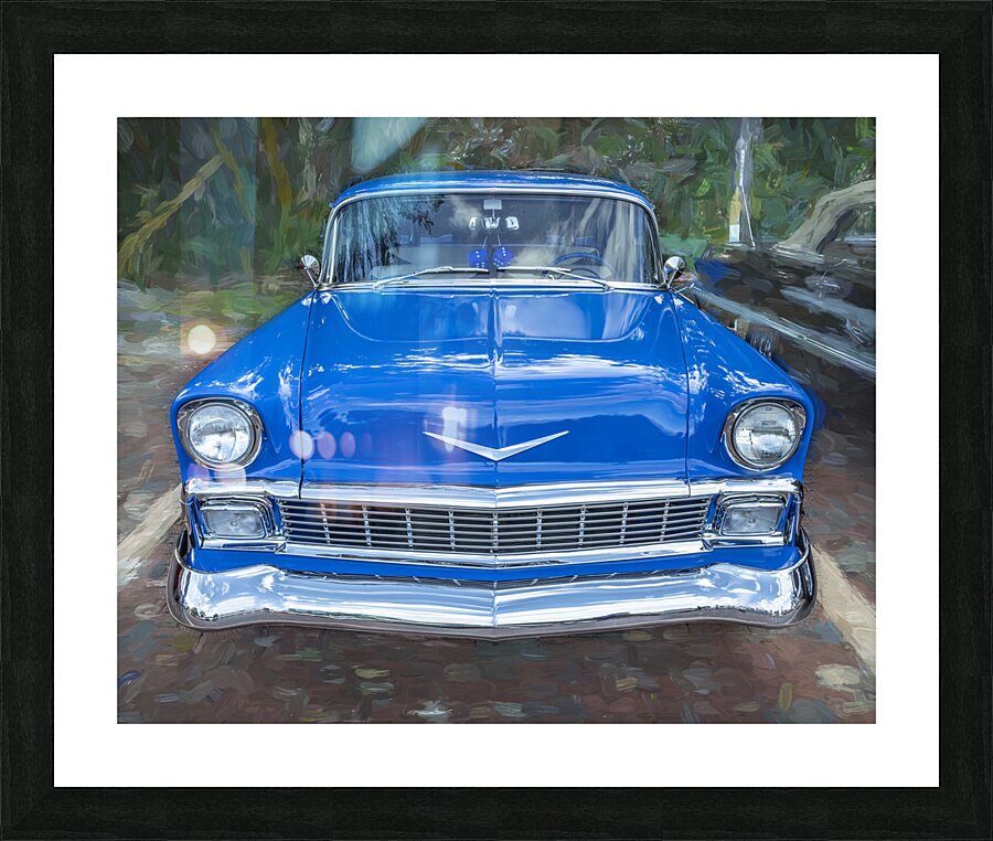 1956 Blue Chevrolet Bel Air Nomad Station Wagon X 6 Picture Frame print