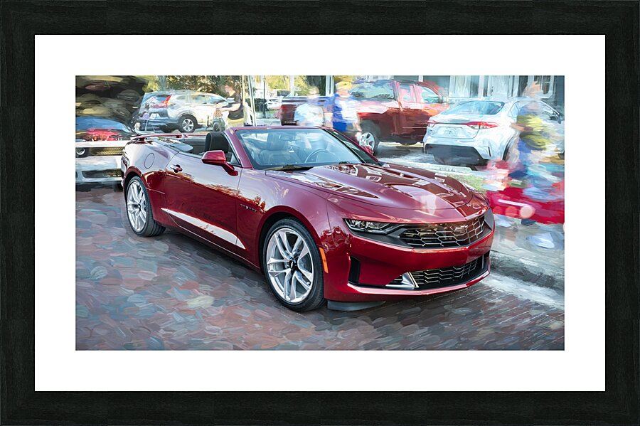 2023 Red Chevrolet Camaro Convertible X 2 Picture Frame print