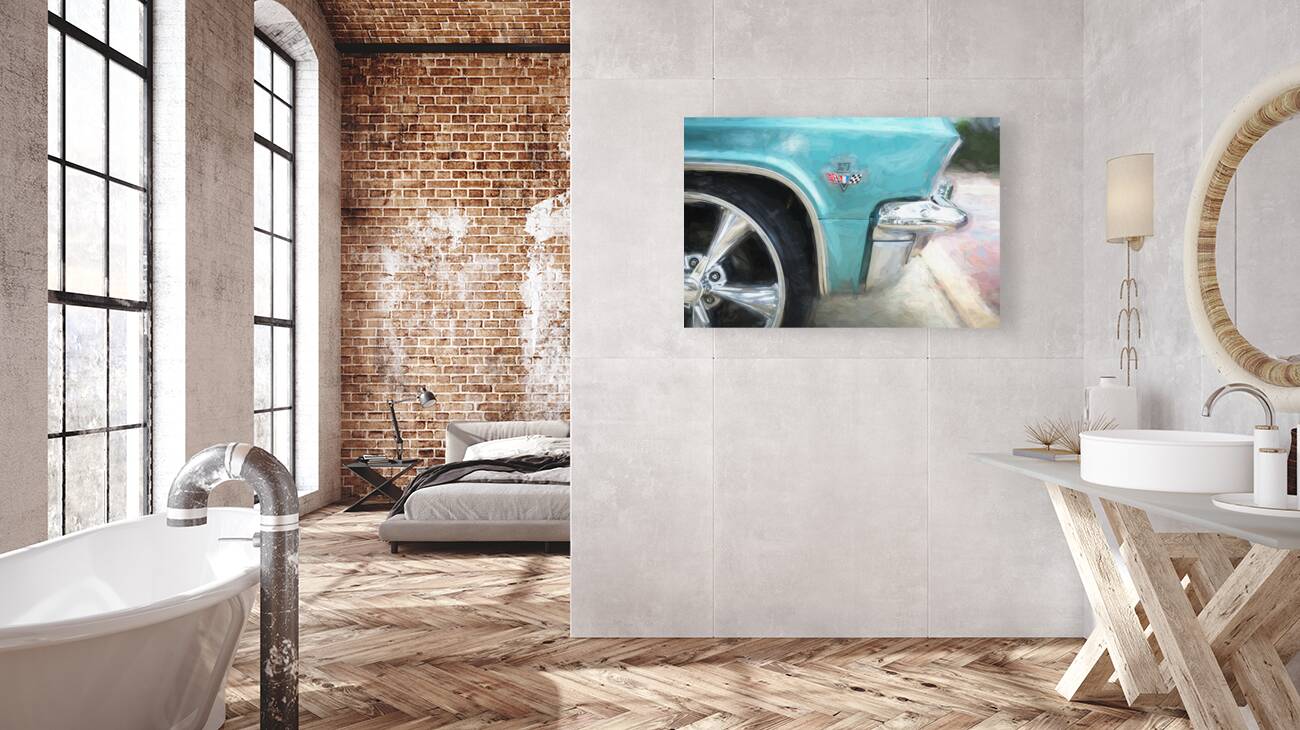 1965 Blue Chevrolet Impala SS Convertible X4 5 Reproduction