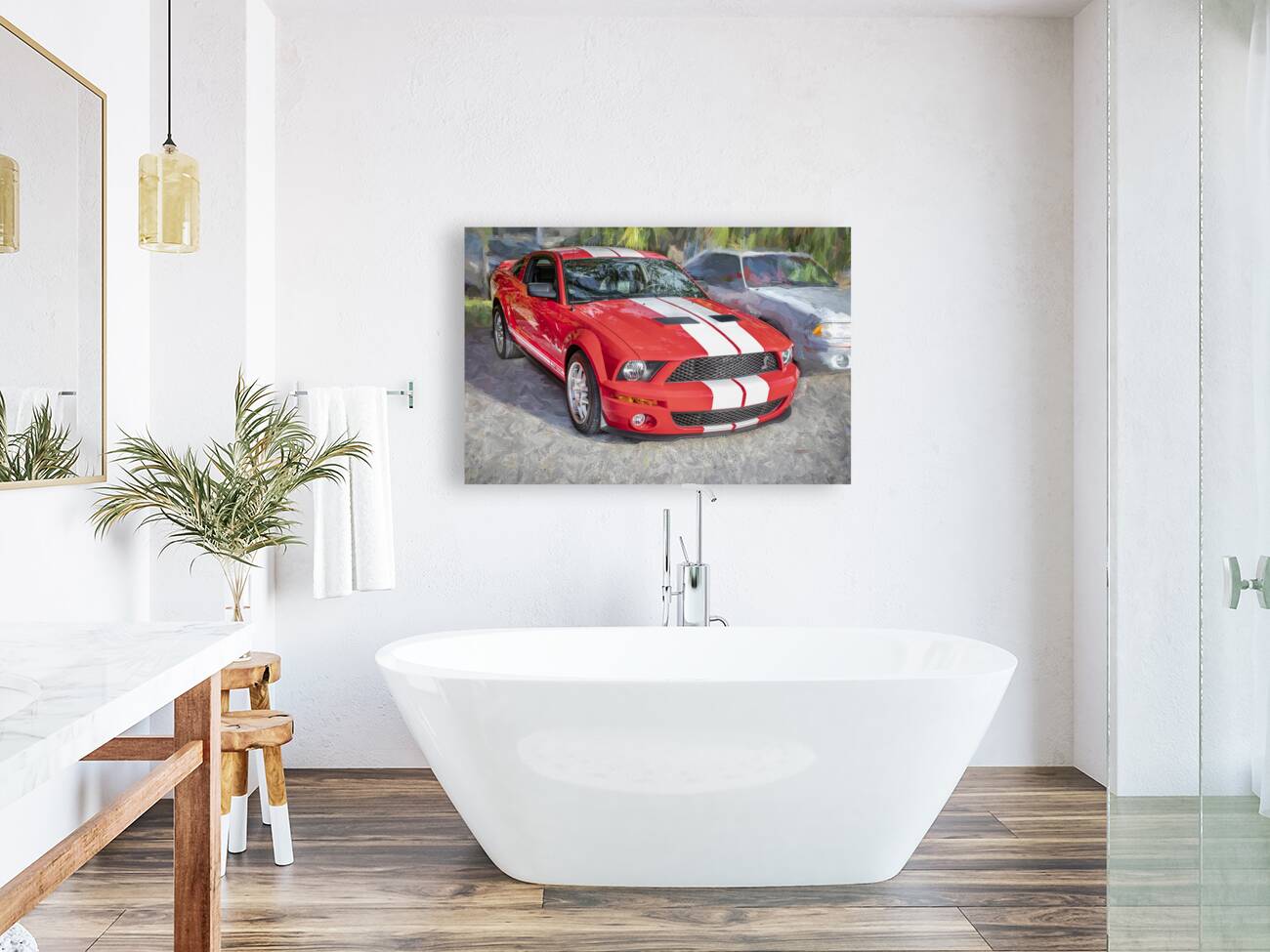 2007 Red Ford Shelby Mustang GT500 X 4 Reproduction