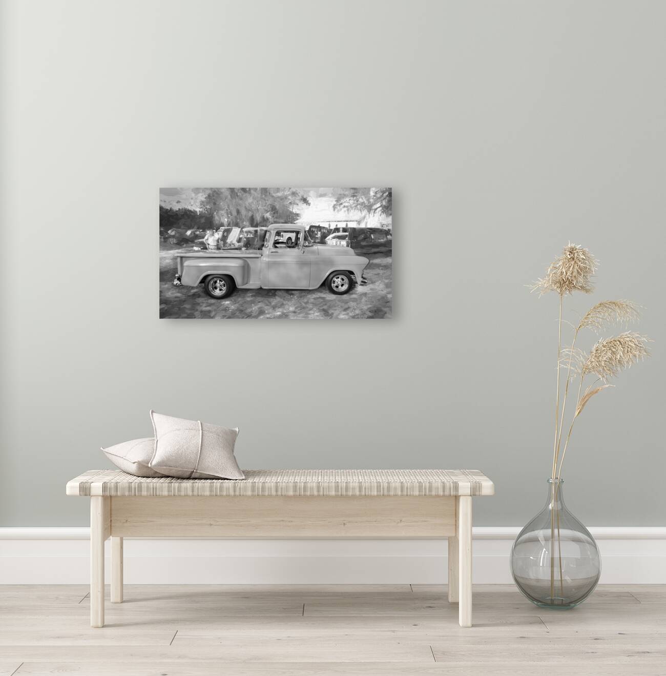  1957 Yellow Chevy Pick Up Truck 3100 Series X 3 Reproduction