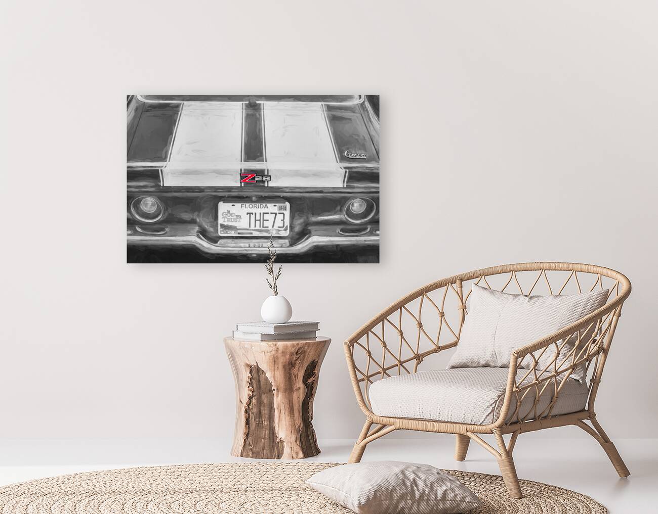  1973 Blue & White Chevrolet Camaro Z28 X 6 Reproduction