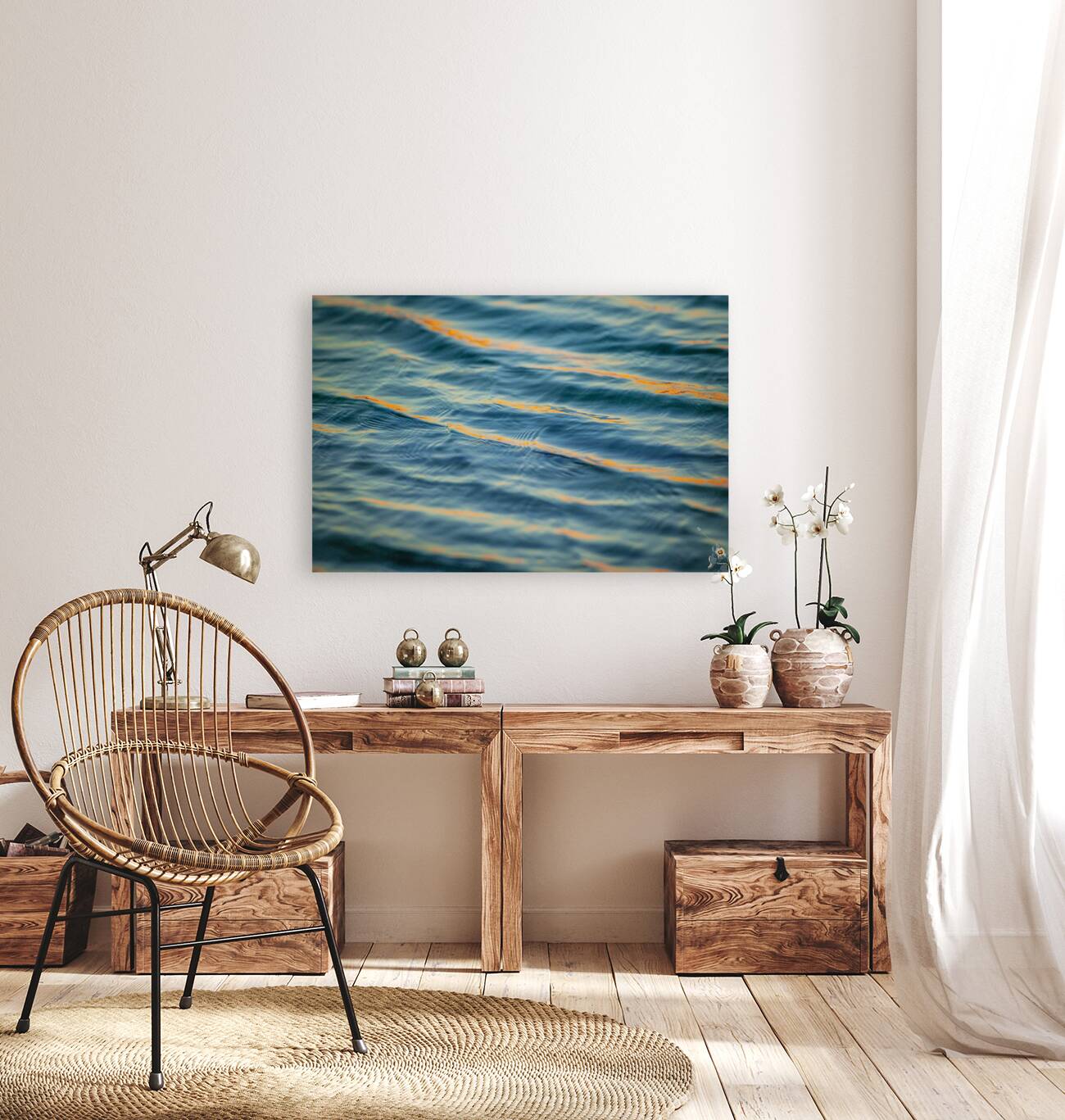 Blue Water Abstract Merritt Island National Refuge Sunset Florida X100 Reproduction