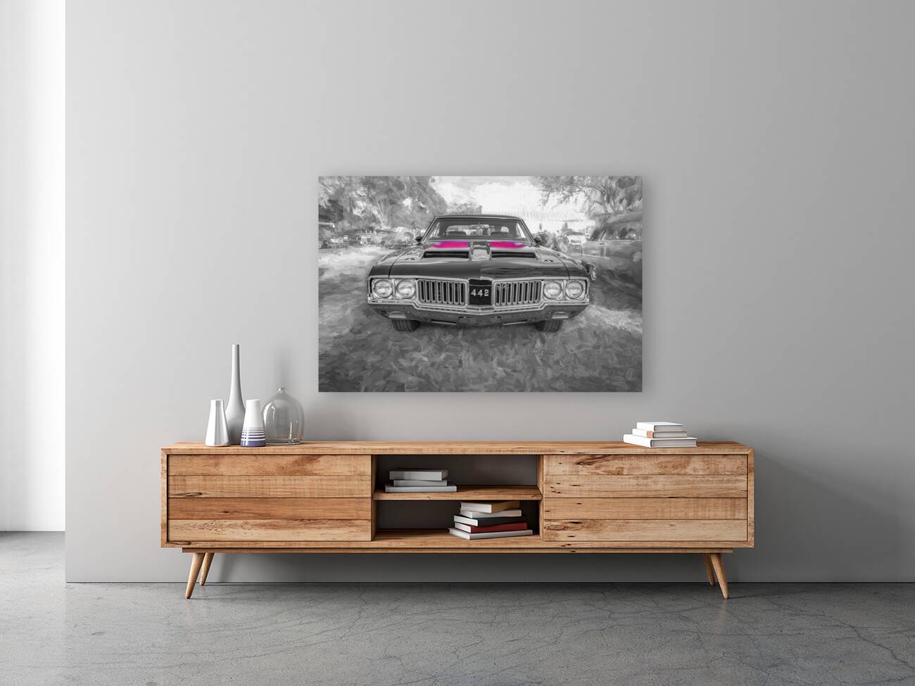 1970 Black Oldsmobile 442 W30 X 3 Reproduction