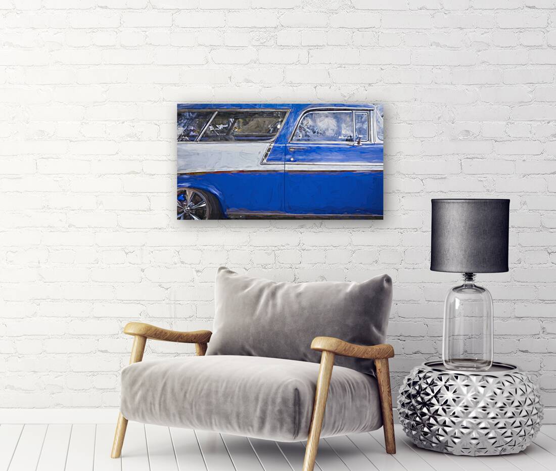 1956 Blue Chevrolet Bel Air Nomad Station Wagon X 3 Reproduction