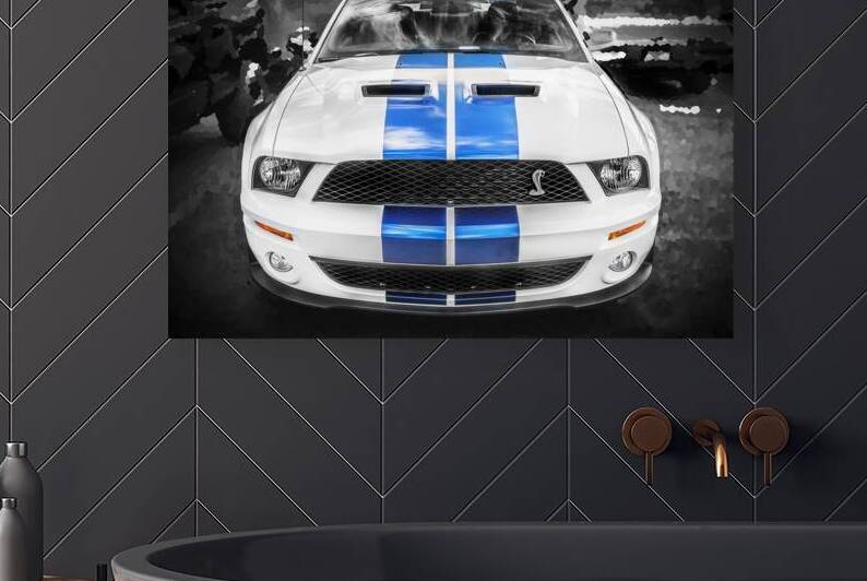 2007 White Ford Shelby Mustang GT500 X1 2 by Rich Franco