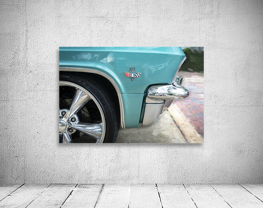 1965 Blue Chevrolet Impala SS Convertible X4 4 Wall Preview