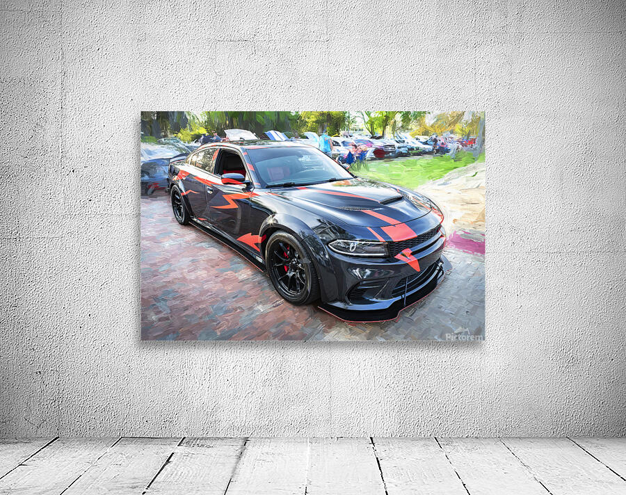 2016 Black Dodge Charger SRT Hellcat X 6 Wall Preview