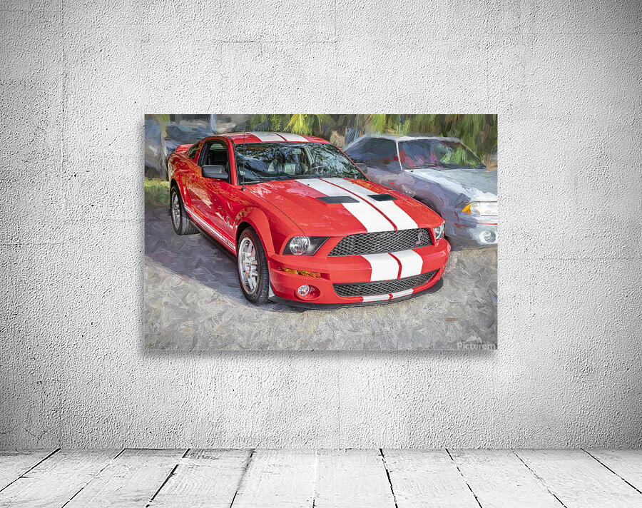 2007 Red Ford Shelby Mustang GT500 X 4 Wall Preview